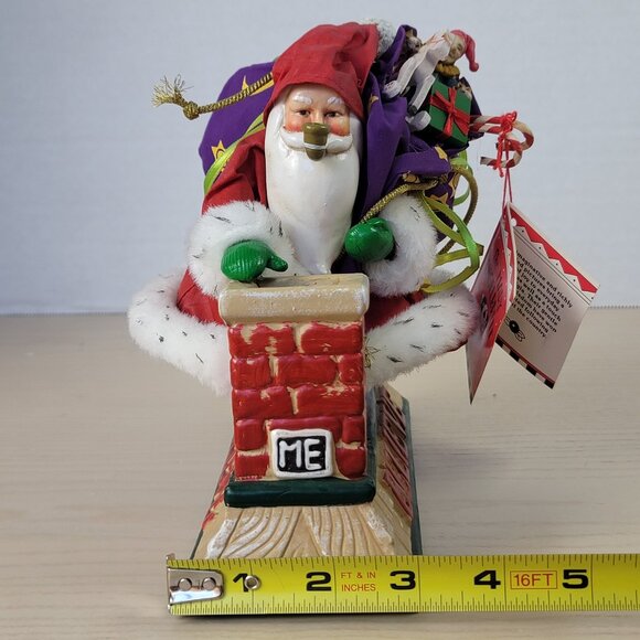 Mary Engelbreit Midwest of Cannon Falls Christmas Believe Mache Ceramic Santa - Picture 17 of 17